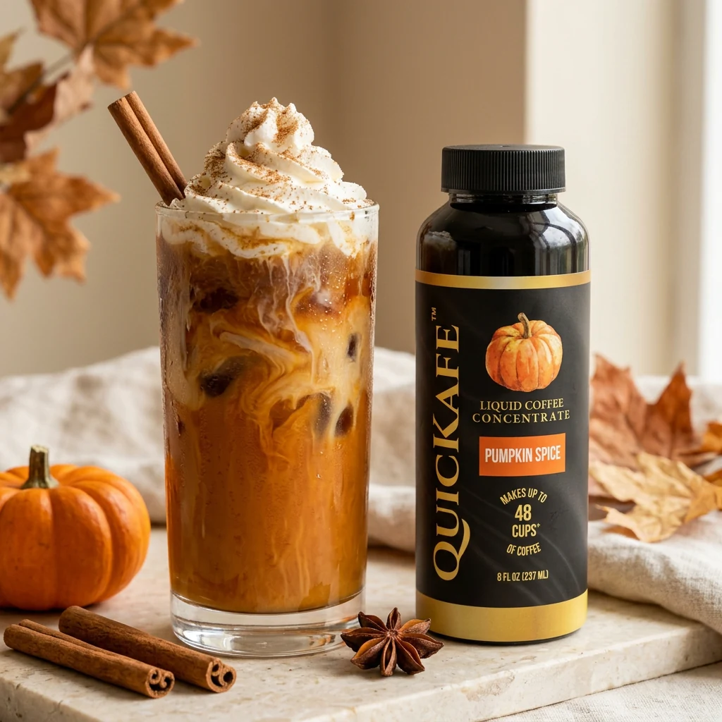 QuicKafe PUMPKIN SPICE — 8 oz Liquid Coffee Concentrate